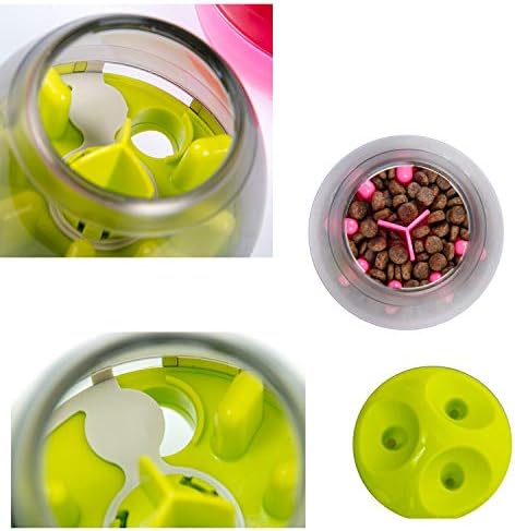 Dog & Cat Interactive Mental Stimulation Toy, Puzzle Treat Ball for Frenchie, Slow Feeding Ball (Green)