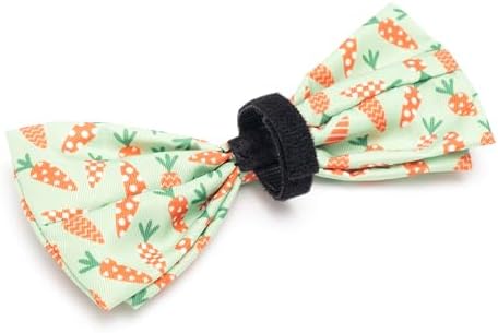 THE WORTHY DOG Spring Patterns Pet Bow Ties for Dogs & Cats, Crazy Carrots
