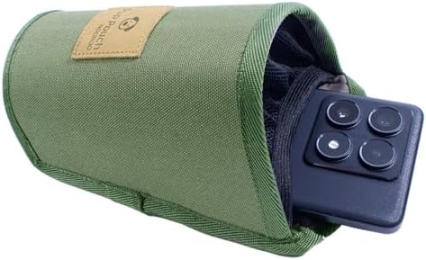 Dog Treat Training Pouch with Poop Bag Dispenser – Hands Free Dog Walking Bag, Phone Pocket, Clip & Adjustable Waist/Crossbody Strap (Green)