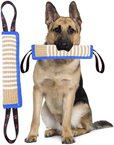 Clysoru Dog Tug Toy Tough Jute Bite Pillow Lasting Training Equipment Puppy to Large Dogs Interactive for Large and Small