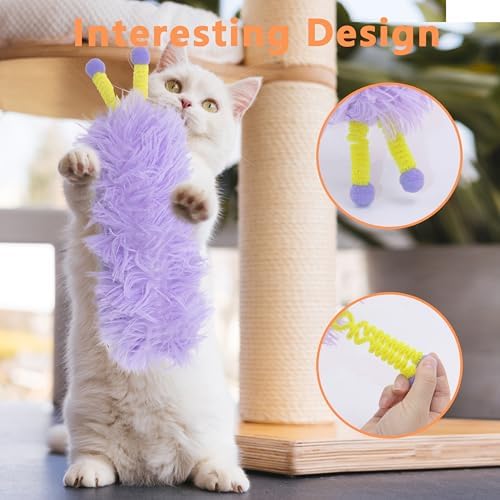 3 Pack Catnip Toys,Soft Cat Pillows Toys with Antennae, Funny cat Toy