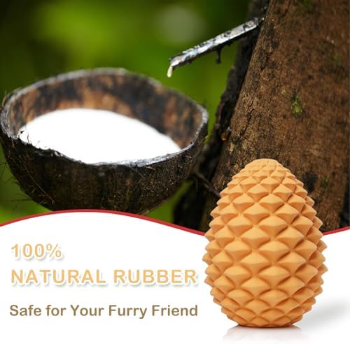 Dog Chew Toys Gift - Pine Cone Treat Dispenser for Pet Medium Large Breeds - Durable Interactive Puzzle Toys for Aggressive Chewers to Relieve Boredom Anxiety Birthday Gift