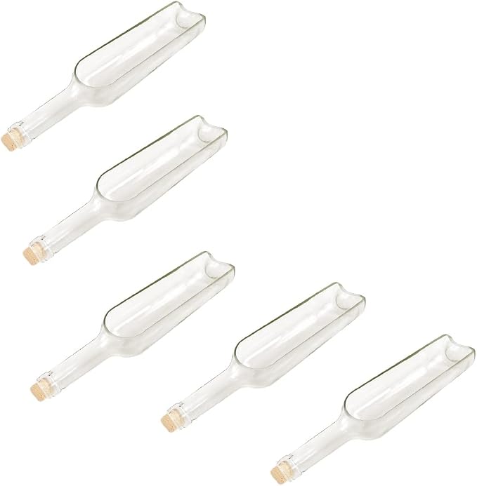 Wine Bottle vase not Included Hanger, only Bottle, Add Your Like Flowers, Plant(5PCS Transparent)
