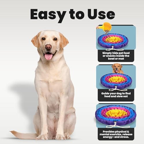 PET ARENA Snuffle Mat Dog Puzzle Feeder for Slow Eating & Brain Training