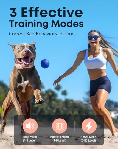 Dog Shock Collar - 4500FT Dog Training Collar with Remote | IPX8 Waterproof Electric Dog Collar with 4 Training Modes, Security Lock, Rechargeable eCollar for 10-120lbs Dogs(Hot Pink)