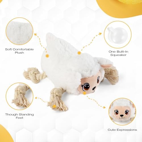 Sedioso Large Dog Squeaky Toys, Stuffed Animal Dog Chew Toy, Durable Plush Toy for Puppy, Small, Middle, Large Dogs