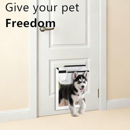 [MAVRICPOWER] Rust Proof Aluminum Medium Dog Door for Door