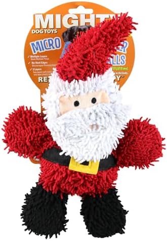 MIGHTY® 2 Pack Microfiber Medium Santa Ultra Durable Plush Dog Toy