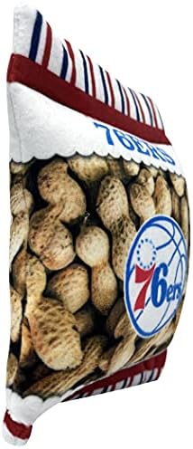 Pets First NBA Philadelphia 76ers Crinkle FINE Plush Dog & CAT Squeak Toy - Cutest Stadium Peanuts Snack Plush Toy for Dogs & Cats with Inner Squeaker & Beautiful Basketball Team Name/Logo