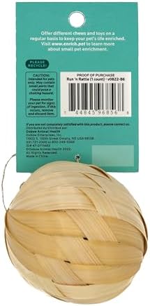 Oxbow Run & Rattle, Rabbit & Guinea Pig Chew Toy, Bunny Enrichment Toy