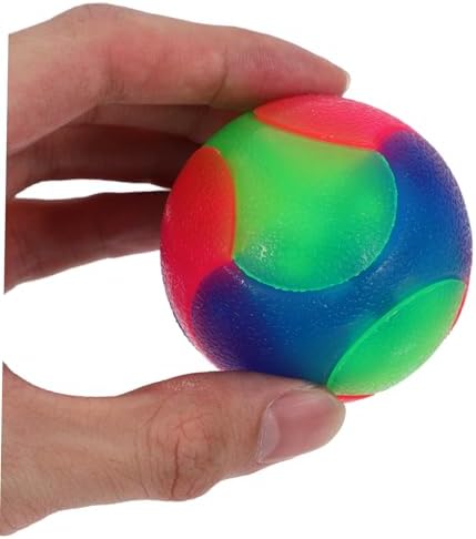 Totority Lighted Dog Ball Toy Glow in the Dark Interactive Pet Toy for Small Dogs and Puppies Elastic Jump Ball for Training Oral Exercise and Active Play