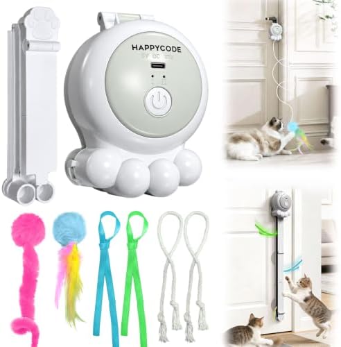 2-in-1 Electric Cat Wand, Rechargeable Auto Toy, Suction & Hanging