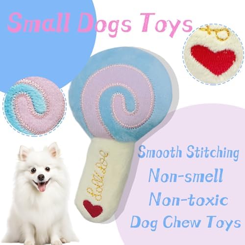 Puppy Toys for Small Dogs, 4 Pack Squeaky Plush Chew Toys for Puppy — Soft Interactive Teething Toys for Chihuahua, Yorkie, Small Breeds