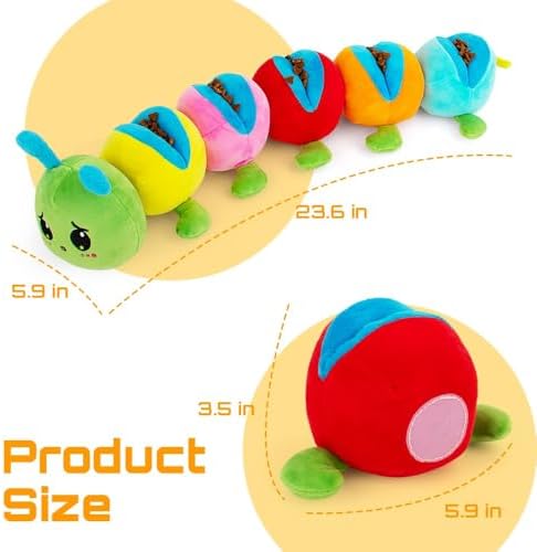 AWOOF Dog Snuffle Toy, Squeak Dog Toys for Stress Release & Boredom Relief, Dog Puzzle IQ Training, Snuffle Foraging Instinct Training, Detachable Puzzle Enrichment for Medium Small Dogs