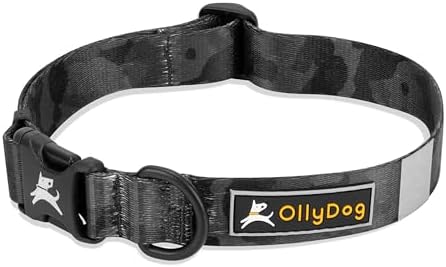 OllyDog Flagstaff Collar, Adjustable Soft Puppy Collars with Quick Release Buckle, Ideal Dog Collar for Everyday Use and Adventures (Large, Dream Camo)