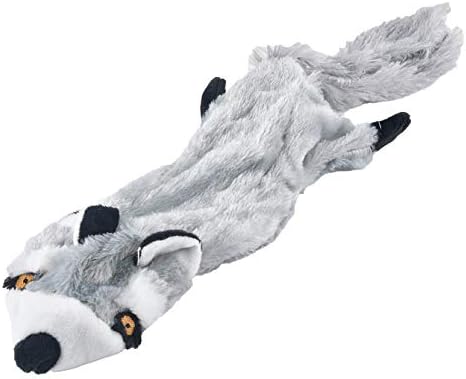 Jeffers Pet Thinnies, 21" | Unstuffed with No Squeaker with Rope | Raccoon