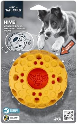 Tall Tails Natural Rubber Reward Interactive Dog Toy, Bee Hive