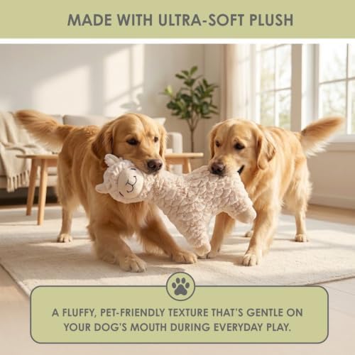 NANDOG My BFF Alpaca Dog Toy Signature Collection Soft Plush & Crinkle