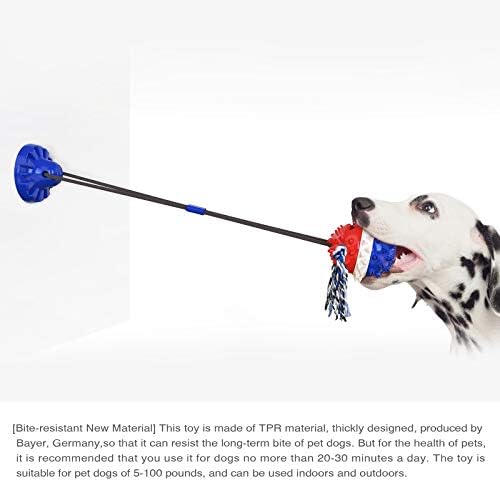 Dog Toys for Aggressive Chewers Large Breed,Suction Cup Tug of War Pull Toy