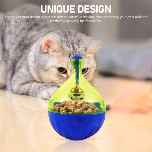 POPETPOP Cat Treat Dispenser Toy for Indoor Cats Interactive Tumbler Design Snack Toy for Dogs Lightweight Easy to Use Engaging Playtime