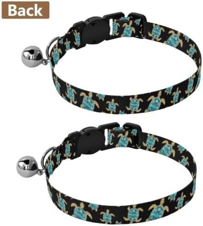 TurtlesTurquoise Easy to Clean Small Dog Collar 2 Pack Adjustable Pet Collar