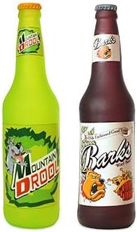 Tuffy® - Silly Squeakers® : 2 Pack Beer Bottle Dog Toy: Squeaky Dog Toy , Washable and Floats , Vinyl