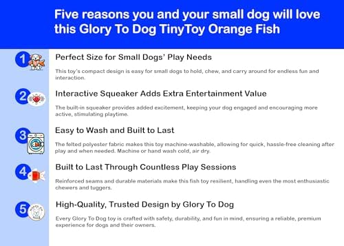 Glory To Dog TinyToy Gold Fish Small Dog Toy