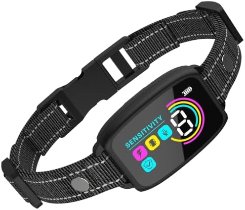 Dog Bark Collar,Shock Collar for Dogs,IP67 Waterproof, Type-C Rechargeable with Color Screen, 8 Sensitivity Levels & 4 Training Modes,AI Auto-Sleep & Safe Mode for Calming Dogs at Home