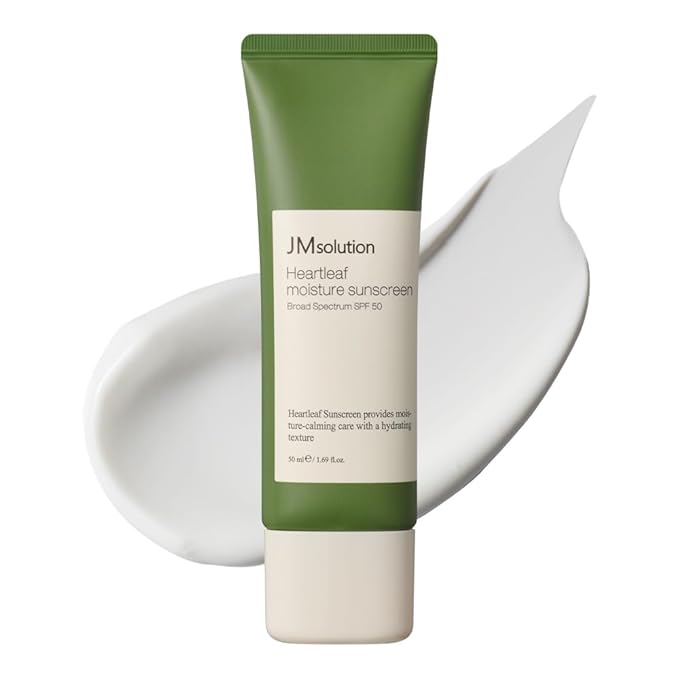 JMsolution Heart Leaf Skin Care Bundle Sunscreen SPF 50, Cleansing Oil with with Heart Leaf & Centella Asiatica