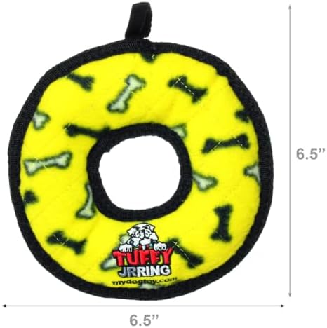 TUFFY® : 2 Pack Ring Dog Toy: Ultra Durable Plush Toy with Multiple Layers & Reinforced Seams, Washable and Floats, Original Construction