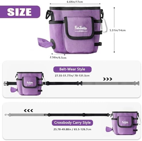 Dog Treat Pouch with Magnetic Closure for Pet Training