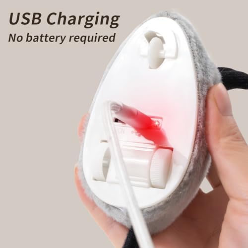 Interactive Cat Toys Mouse Rechargeable Auto-Move for Indoor Cat Gray