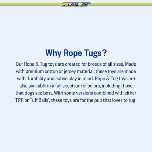 PetSport Mega Tuff Ball Tug Dog Toy - Mega Tennis Balls for Large Dogs, Dog Tug Toys, Great for Boredom & Aggressive Chewers, Dog Toy, Certified Non-Toxic, Won’t Wear Down Teeth - 6"