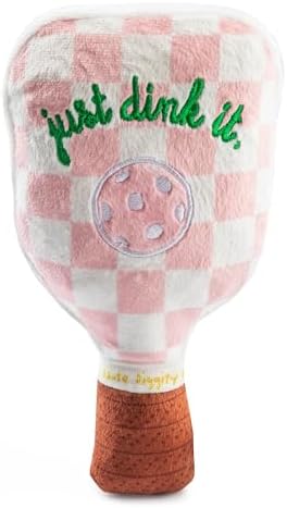 Haute Diggity Dog Pickleball Paddle Plush Dog Toy, Funny Parody Chew Toys