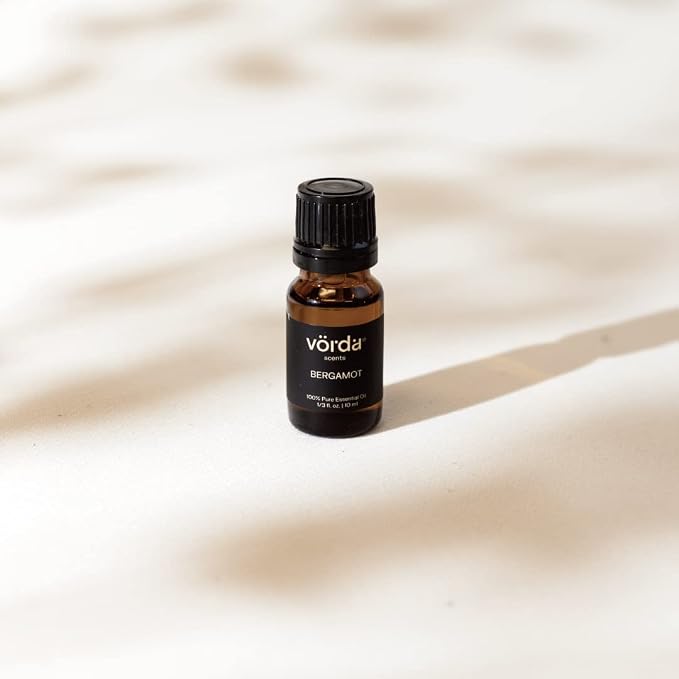 Vorda Italy Bergamot Single Noted Scented Oil - 1/3 fl. oz, Perfect for Aromatherapy Essential Oil for Diffusers, Skin Use Massage Oil, Candle Making