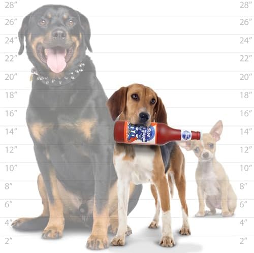 SILLY SQUEAKERS Tuffy Beer Bottle Dog Toy: Squeaky Dog Toy, Washable and Floats, Vinyl