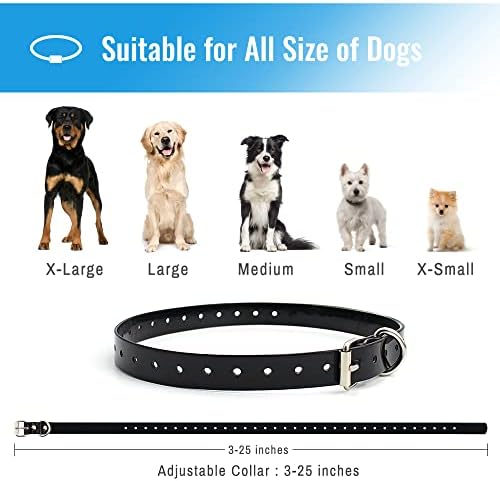 Petrainer Shock Collar for Dogs - Waterproof Rechargeable Dog Training E-Collar with 3 Safe Correction Remote Training Modes, Shock, Vibration, Beep for Dogs Small, Medium, Large