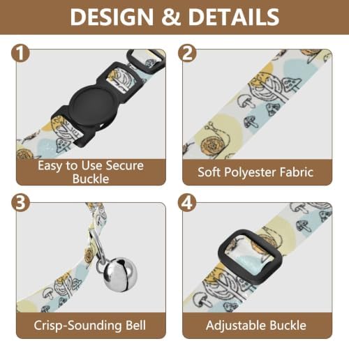 Cute Snails Easy to Clean Kitten Collars 2 Pack Collar for Cats