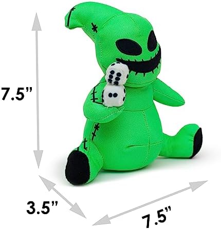 Buckle-Down Disney Dog Toy, The Nightmare Before Christmas Oogie Boogie Dice Sitting Pose Pet Toy, Plush