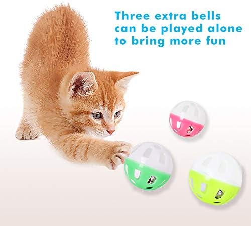 UPSKY Cat Toy Roller 3-Level Turntable Cat Toys with Six Colorful Balls | Puzzle Kitten Toys, Sturdy Structure, Detachable Design, Easy to Assemble, Anti-Slip, Reduces Boredom for Indoor Cats