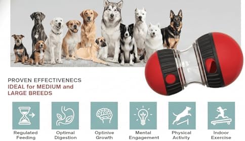 Adjustable Treat Dispensing Dog Toy Interactive Slow Feeder Puzzle Ball for Dogs, Durable Food-Grade Material, Adjustable Openings for Various Treat Sizes