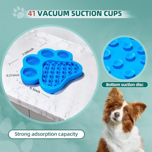 Lick Pad for Dogs Non-Slip Strong Suction Cup Fixed Soothing Toys Pet Grooming Bath Soothing Toys Anti-Anxiety Distraction Reusable Reusable Treats Can be Applied Pet Stress Relief Toys Easy to Clean