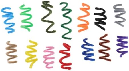 Mipcase 100Pcs Colorful Twistable Pipe Cleaner Cat Toys Soft Plush Spring Interactive DIY Supplies for Indoor Cats and Kittens Flexible Wool Sticks for Pet Play