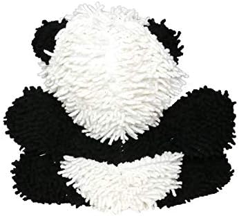 MIGHTY Tuffy Microfiber Medium Ball Panda Dog Toy