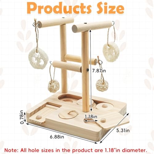 PINVNBY Guinea Pig Foraging Toys with Shelf Hamsters Interactive Enrichment Toys Bunny Wooden Puzzle Snuffle Toy Small Animals Treats Dispenser for Rabbit Chinchillas Rats and Gerbils