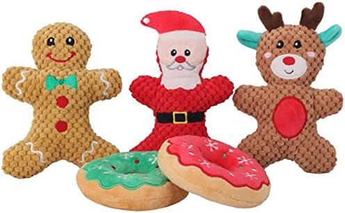 Dog Squeaky Toy Interactive Train Supplies Cloth Reduces Destructive Suitable for Small Medium Large Dog Pets, Red Donut