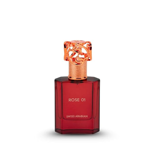 Swiss Arabian Rose 01 - Luxury Products From Dubai - Long Lasting, Addictive Personal EDP Spray Fragrance - Seductive Signature Aroma - 1.7 Oz
