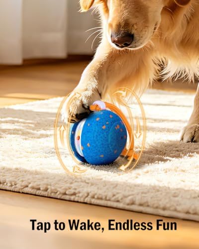 osou Interactive Dog Toy, Automatic Moving Dog Ball Toy with 2 Speed Modes