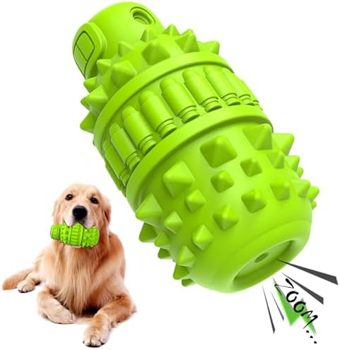 PIFFZEDO Natural Rubber Squeaky Dog Chew Toy for Large Aggressive Chewers