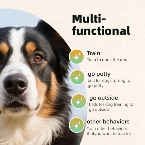 Colorful Doggy Door Bell Wireless, Potty Training Bells for Dogs and Dog Bells to Go Outside, Puppy Clicker with Adjustable Volume,Training Behavior Aid, Door Bell Wireless Essential
